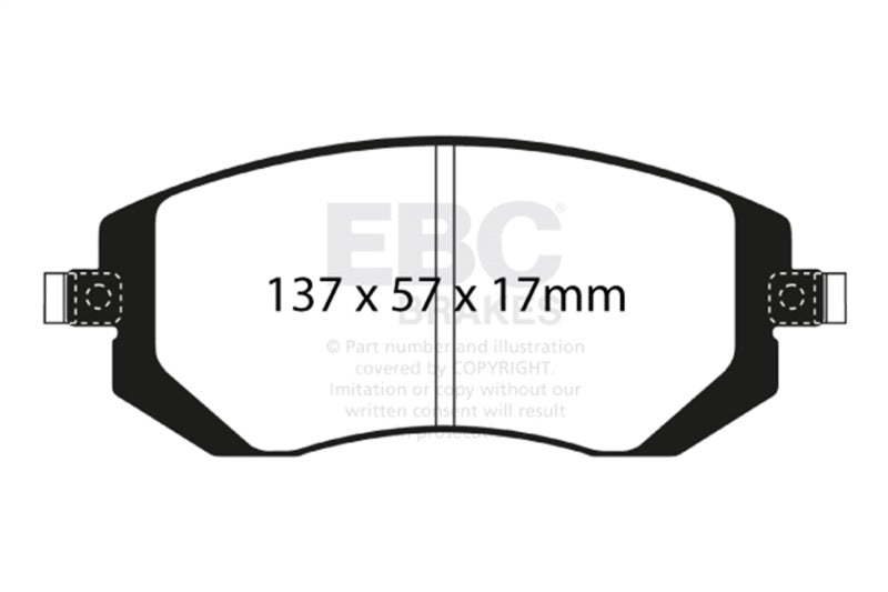 EBC DP51661NDX - EBCDP51661NDX - EBC 03-05 Subaru Impreza 2.0 Turbo WRX Bluestuff Front Brake Pads - Shipped in Europe - Tuningsupply.com