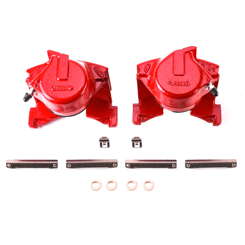 PowerStop S4255 - PSBS4255 - Power Stop 86-93 Ford Bronco Front Red Calipers w/o Brackets - Pair - Shipped in Europe - Tuningsupply.com