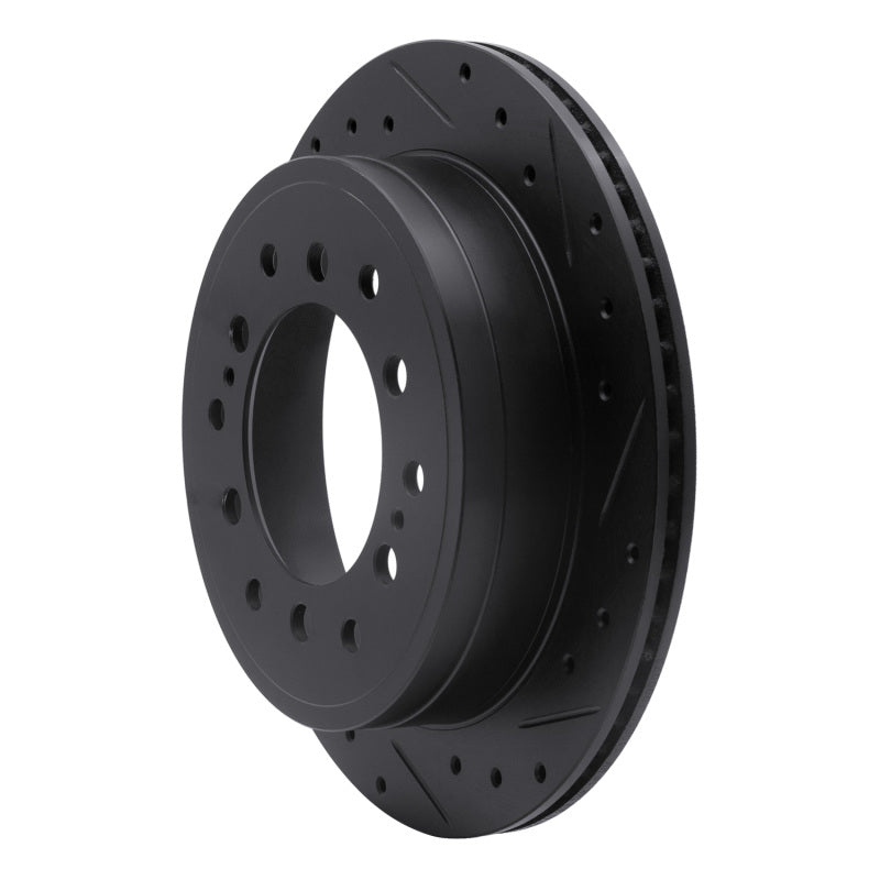 R1 Concepts 633-76143R - RNC633-76143R - R1 10-24 Lexus GX460 Rear Right Drilled & Slotted Black Brake Rotor - Shipped in Europe - Tuningsupply.com