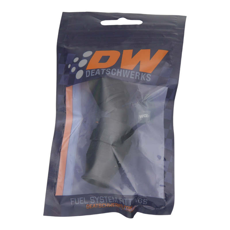 DeatschWerks 6-02-0855-B - DWK6-02-0855-B - DeatschWerks 8AN Female Swivel 45-Degree Hose End PTFE (Incl 1 Olive Insert) - Anodized Matte Black - Shipped in Europe - Tuningsupply.com