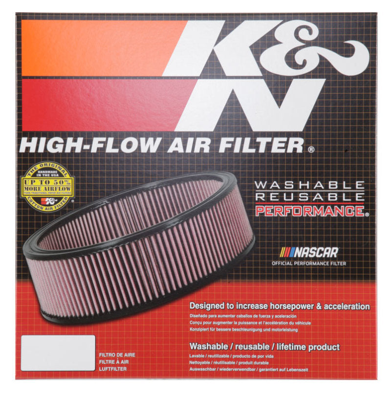 K&N Engineering E-3740 - KNNE-3740 - K&N Round Air Filter 14in OD / 12in ID / 2.313in Height - Shipped in Europe - Tuningsupply.com