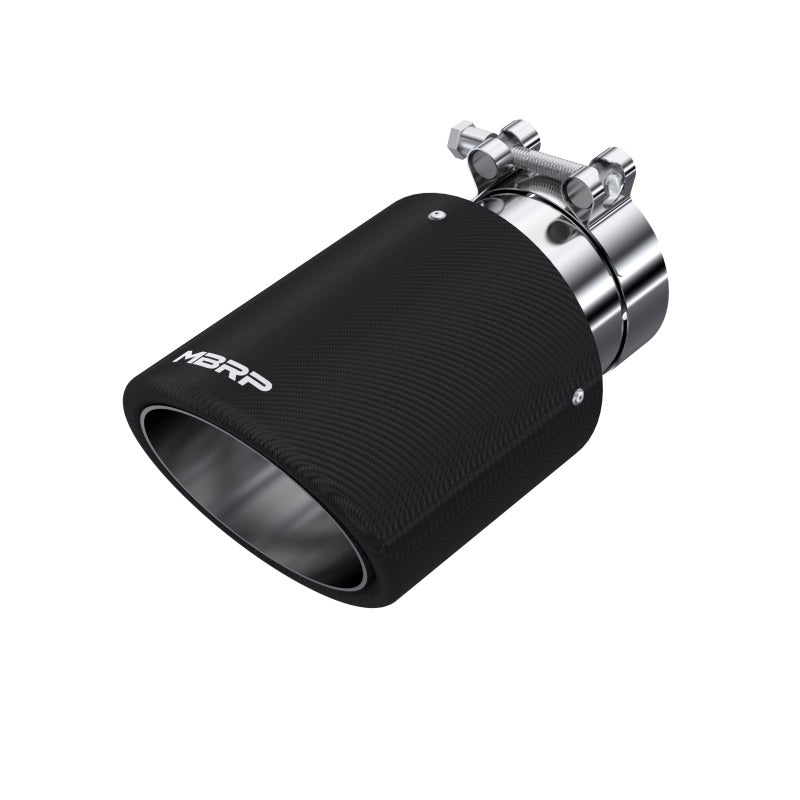 MBRP PT5151CF - MBRPT5151CF - MBRP Universal Carbon Fiber Tip 4.5in OD / 3in Inlet / 7.7in L - Shipped in Europe - Tuningsupply.com