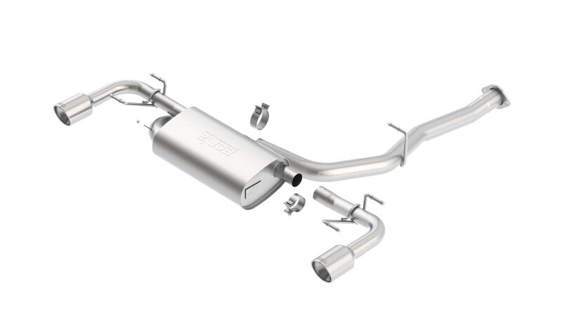 Borla 1014015 - BOR1014015 - Borla 03-09 Mazda RX-8 1.3L Single Round Rolled Angle-Cut Cat-Back Exhaust - Shipped in Europe - Tuningsupply.com