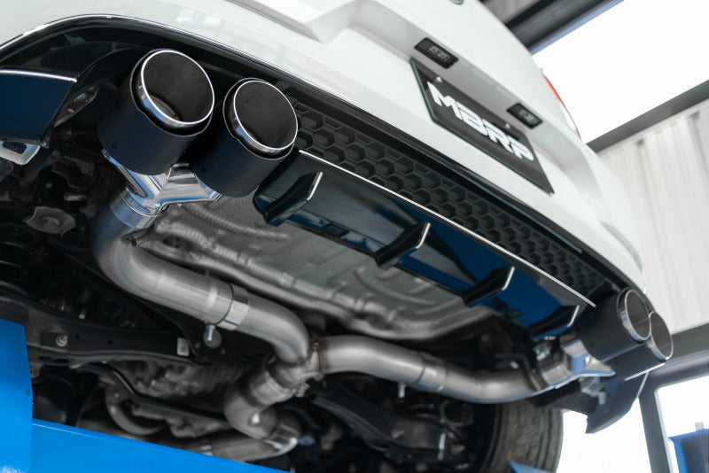 MBRP PS46033CF - MBRPS46033CF - MBRP 15-19 VW Golf R MK7/MK7.5 3in T304 Cat Back Exhaust w/ Carbon Fiber Tips - Shipped in Europe - Tuningsupply.com