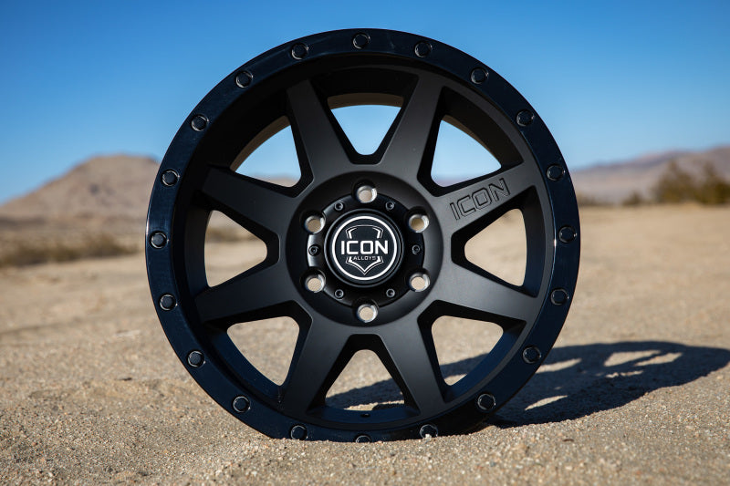 ICON 1817859057DB - ICO1817859057DB - ICON Rebound 17x8.5 6x5.5 25mm Offset 5.75in BS 95.1mm Bore Double Black Wheel - Shipped in Europe - Tuningsupply.com