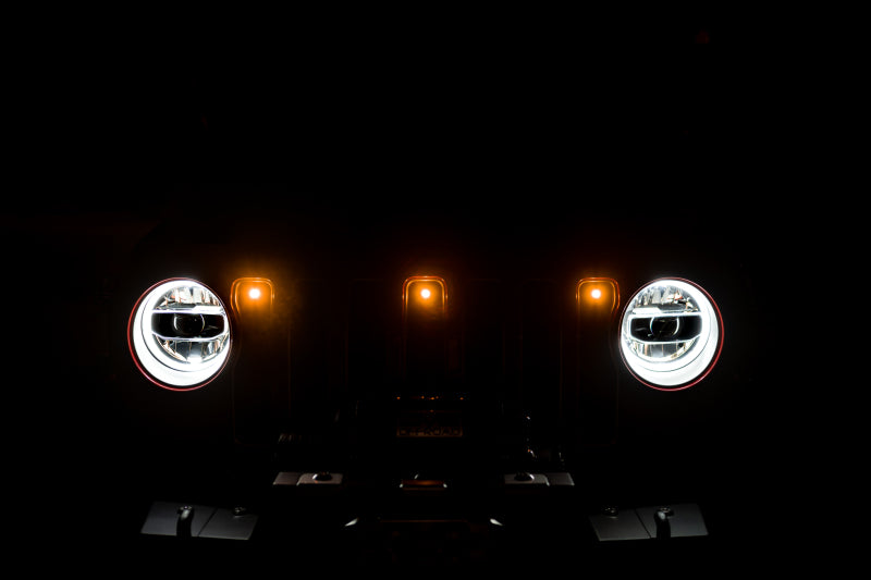 DV8 Offroad GRJL-02 - DVEGRJL-02 - DV8 Offroad 2018+ Jeep JL Grill Amber Marker Lights - Shipped in Europe - Tuningsupply.com