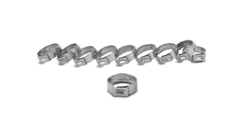 Vibrant 12273 - VIB12273 - Vibrant One Ear Stepless Pinch Clamps 9.4-11.9mm clamping range (Pack of 10) SS 7mm band width - Shipped in Europe - Tuningsupply.com