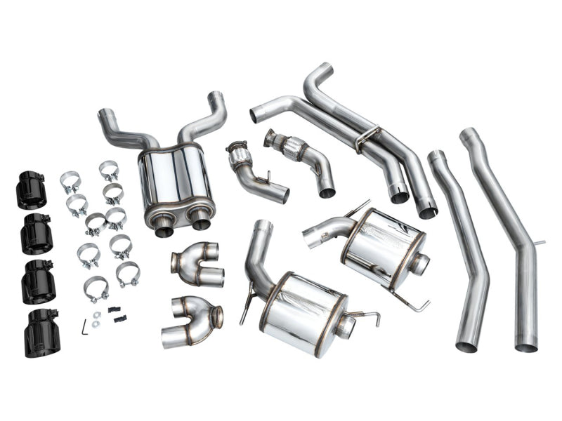 AWE Tuning 3015-43107 - AWE3015-43107 - AWE Tuning 19-23 Audi C8 S6/S7 2.9T V6 AWD Touring Edition Exhaust - Diamond Black Tips - Shipped in Europe - Tuningsupply.com