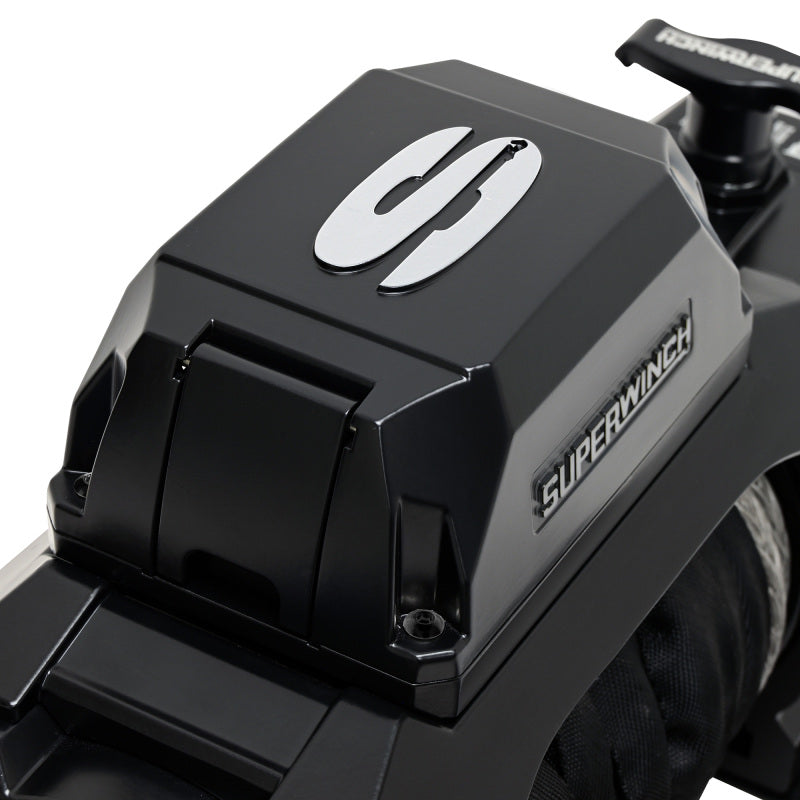 Superwinch 1712204 - SUW1712204 - Superwinch 12000 LBS 12V DC 3/8in x 80ft Synthetic Rope SX12SR Winch - Semi Gloss Black - Shipped in Europe - Tuningsupply.com
