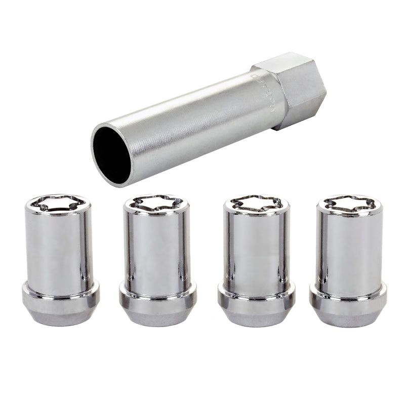 McGard 25257 - MCG25257 - McGard Wheel Lock Nut Set - 4pk. (Tuner / Cone Seat) M12X1.5 / 13/16 Hex / 1.24in. Length - Chrome - Shipped in Europe - Tuningsupply.com