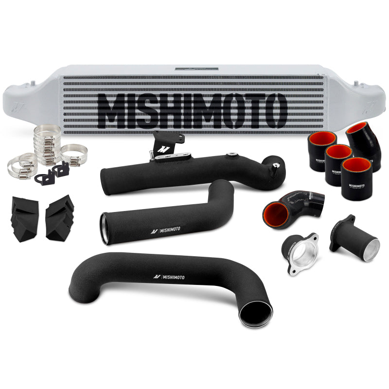 Mishimoto MMINT-CIV-22KSLWBK - MISMMINT-CIV-22KSLWBK - Mishimoto 2022+ Honda Civic 1.5T Intercooler Kit - Silver Intercooler - Black Pipes - Shipped in Europe - Tuningsupply.com