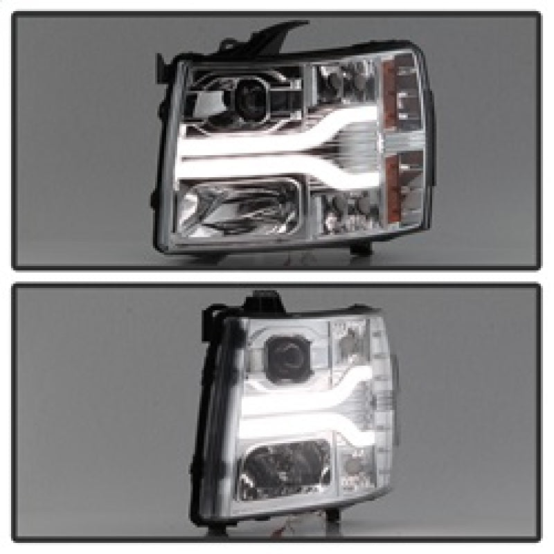 SPYDER 5083616 - SPY5083616 - Spyder Chevy Silverado 1500 07-13 Version 3 Projector Headlights - Chrome PRO-YD-CS07V3-LBDRL-C - Shipped in Europe - Tuningsupply.com