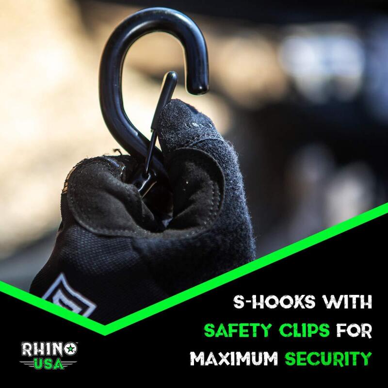 Rhino USA HDKIT-2PK-GRN - RSAHDKIT-2PK-GRN - Rhino USA Heavy Duty Ratchet Tie-Downs 2-Pack (Green) 1.6In X 8Ft - Shipped in Europe - Tuningsupply.com