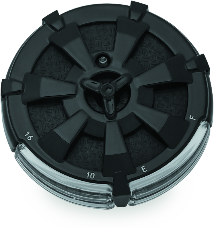 Kuryakyn 7383 - KUR7383 - Kuryakyn Alley Cat Fuel & Battery Gauge Gloss Black - Shipped in Europe - Tuningsupply.com