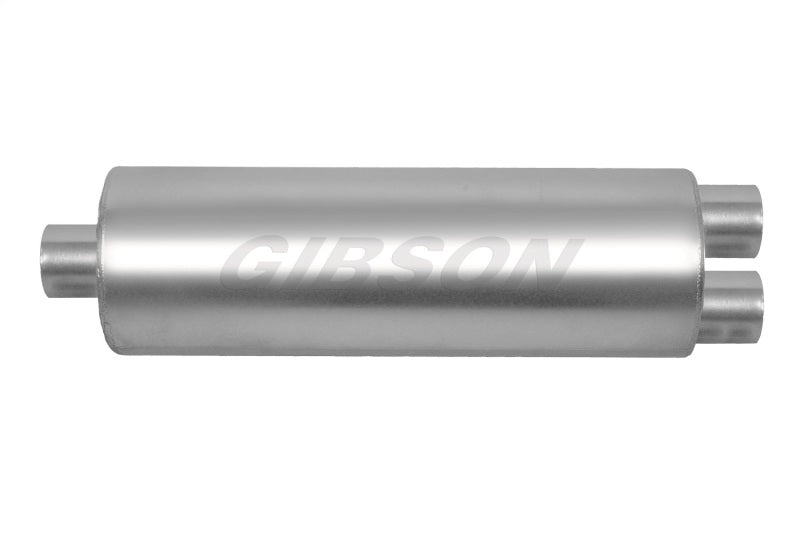 Gibson 758216S - GIB758216S - Gibson SFT Superflow Center/Dual Round Muffler Stainless - Shipped in Europe - Tuningsupply.com