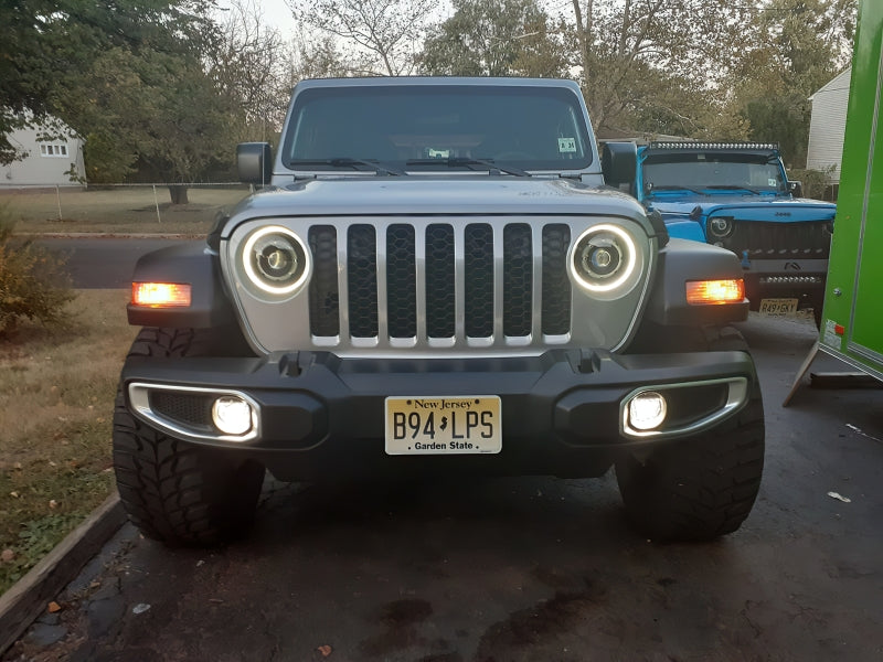 ORACLE Lighting 5839-504-PSC - ORL5839-504-PSC - Oracle Oculus Bi-LED Projector Headlights for Jeep JL/Gladiator JT Satin Silver 5500K - Shipped in Europe - Tuningsupply.com