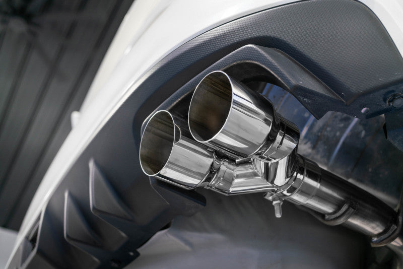 MBRP PS48013CF - MBRPS48013CF - MBRP 15-19 Subaru WRX 2.0L/STI 2.5L 2.5in Dual Split Rear Exit w/ 3.5in CF Tips - T304 - Shipped in Europe - Tuningsupply.com