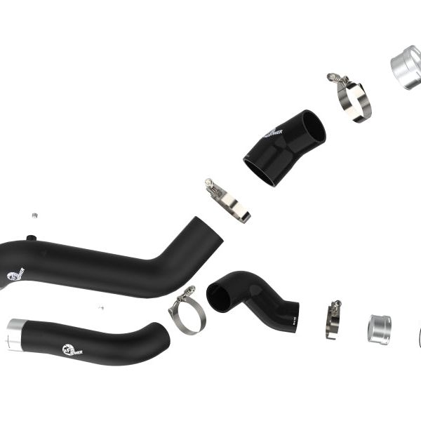 aFe 46-20424-B - AFE46-20424-B - aFe BladeRunner Black Intercooler Hot & Cold Side Tubes Combo 19-20 GM Trucks 1500 L4-2.7L (t) - Shipped in Europe - Tuningsupply.com