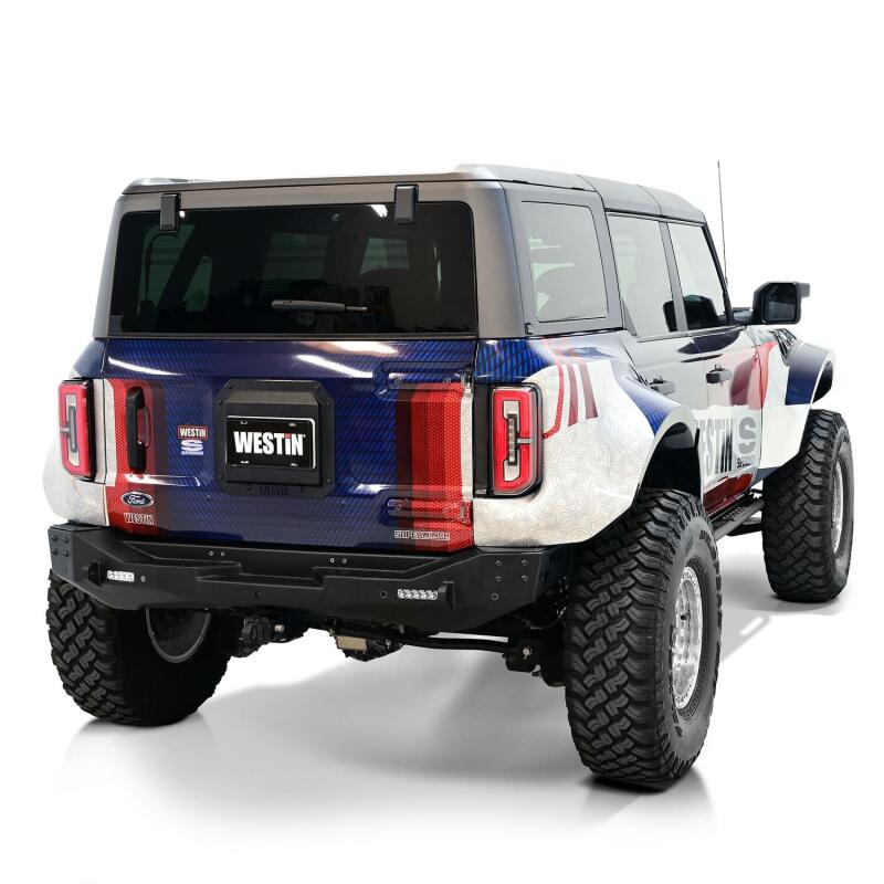 Westin 59-89055 - WES59-89055 - Westin 21-25 Ford Bronco (Excl. Sport) Spare Tire Delete Plate - Tex. Blk - Shipped in Europe - Tuningsupply.com