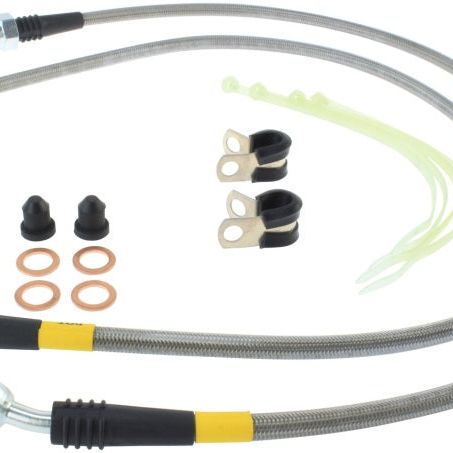 Stoptech 950.66001 - STO950.66001 - StopTech 02-05 Avalanche / 99-05 Silverado 1500 2WD/4WD Stainless Steel Front Brake Lines - Shipped in Europe - Tuningsupply.com
