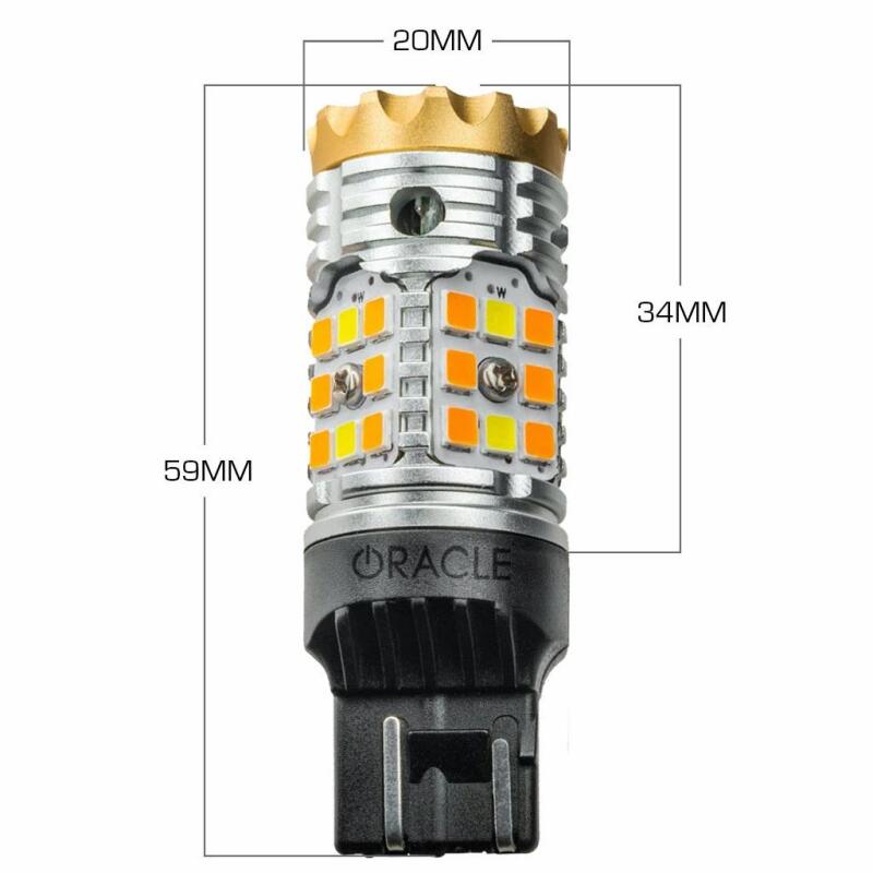 ORACLE Lighting 5111-023 - ORL5111-023 - Oracle 7443-CK LED Switchback High Output Can-Bus LED Bulbs - Amber/White Switchback - Shipped in Europe - Tuningsupply.com