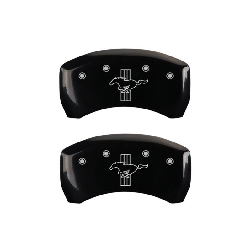 MGP 10010RGT5BK - MGP10010RGT5BK - MGP Rear set 2 Caliper Covers Engraved Rear GT500 Shelby & Cobra Black finish silver ch - Shipped in Europe - Tuningsupply.com