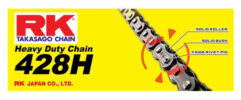 RK Chain 428H-130 - RKC428H-130 - RK Chain RK-M 428H-130L - Natural - Shipped in Europe - Tuningsupply.com