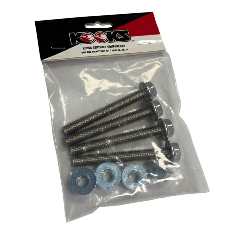 Kooks Headers BK114 - KSHBK114 - Kooks Ball and Socket Bolt Kit (4 M10 x 75 Flange Bolts/ 4 M10 Flange Nuts) - Shipped in Europe - Tuningsupply.com
