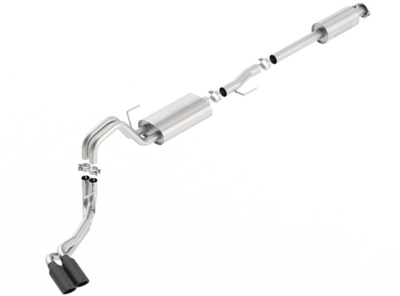Borla 140618BC - BOR140618BC - Borla 15-17 F-150 2.7L/ 3.5L EcoBoost/ 5.0L V8 4in. Tip Side Exit S-type Exhaust Black Chrome - Shipped in Europe - Tuningsupply.com