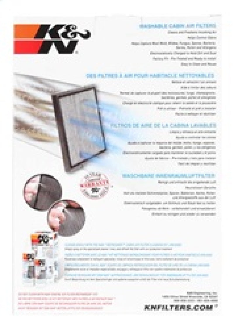 K&N Engineering VF1018 - KNNVF1018 - K&N 04-09 Honda S2000 2.2L L4 Cabin Air Filter - Shipped in Europe - Tuningsupply.com