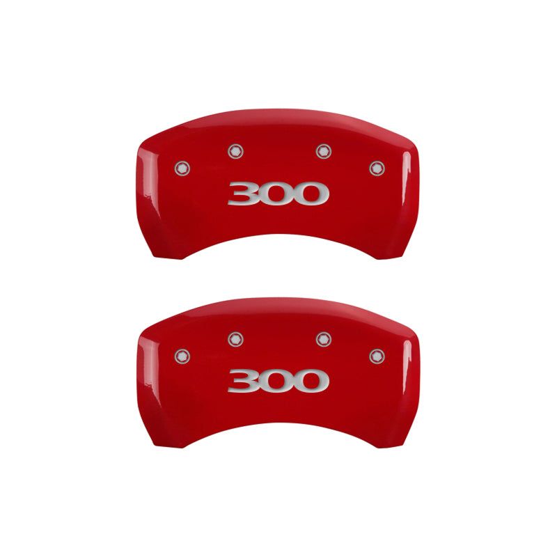 MGP 32016S300RD - MGP32016S300RD - MGP 4 Caliper Covers Engraved Front & Rear 300 Red finish silver ch - Shipped in Europe - Tuningsupply.com