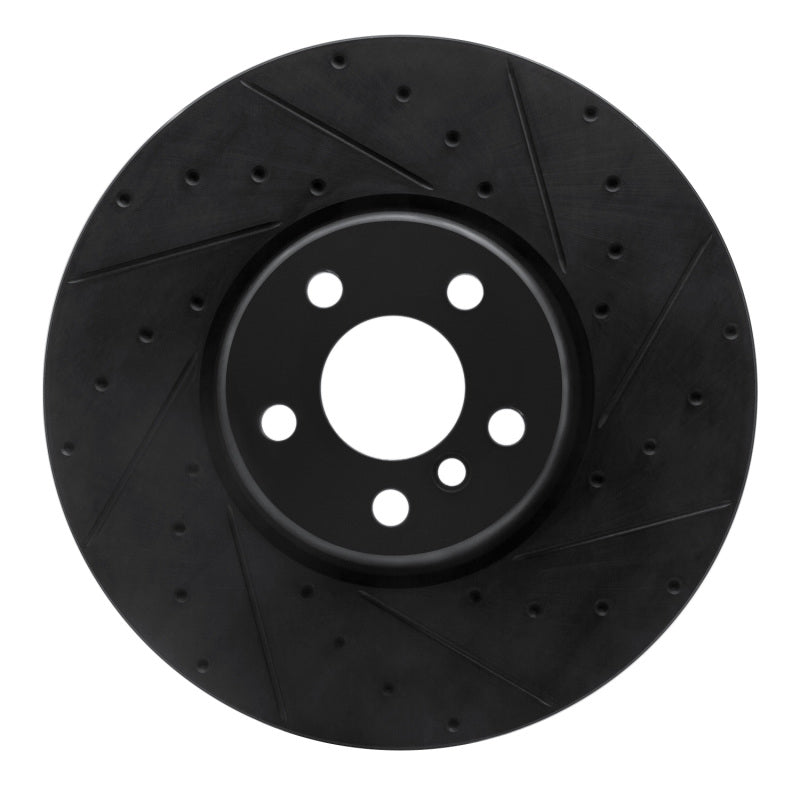 R1 Concepts - RNC633-31133D - R1 16-25 BMW 230I xDrive Right Front Drilled & Slotted Black Brake Rotor - Shipped in Europe - Tuningsupply.com