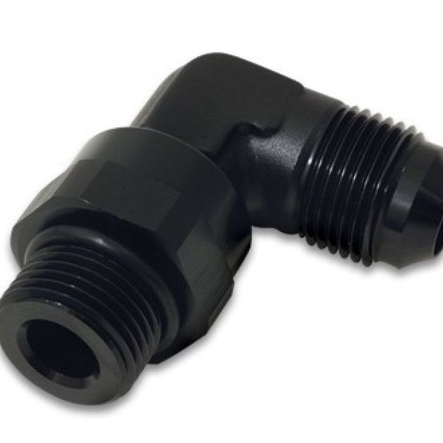 Vibrant 16963 - VIB16963 - Vibrant -8AN Male Flare to Male -6AN ORB Swivel 90 Degree Adapter Fitting - Anodized Black - Shipped in Europe - Tuningsupply.com