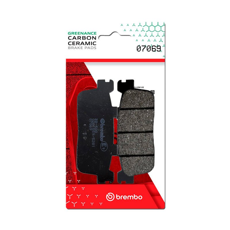 Brembo OE 07069 - BRE07069 - Brembo OE Kymco People/Kymco Xciting/Peugeot Xp Carbon Ceramic Brake Pad - Rear - Shipped in Europe - Tuningsupply.com