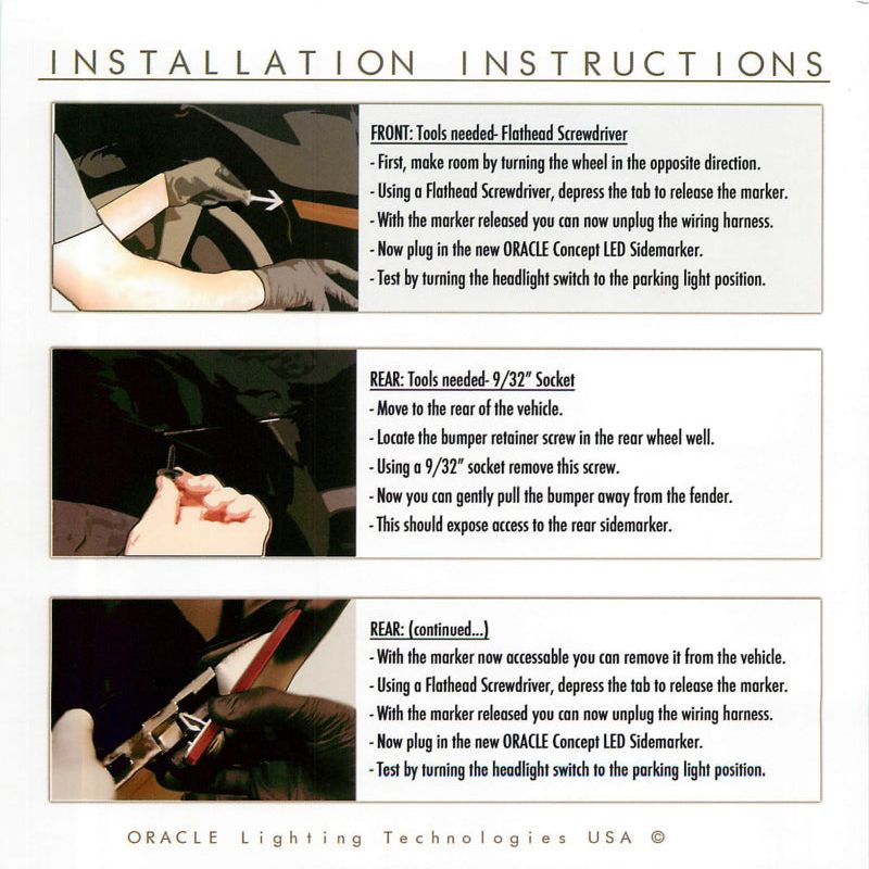 ORACLE Lighting 3101-020 - ORL3101-020 - Oracle 10-15 Chevrolet Camaro Concept Sidemarker Set - Tinted - No Paint - Shipped in Europe - Tuningsupply.com