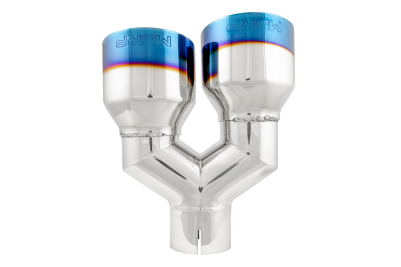 MBRP PT5177BE - MBRPT5177BE - MBRP Burnt End Tip 2.5 ID Dual 4 OD Out 9.55 length Single wall 304 Stainless Steel Pass Side - Shipped in Europe - Tuningsupply.com