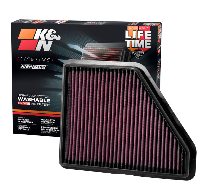 K&N Engineering 33-2439 - KNN33-2439 - K&N Replacement Air Filter CHEVROLET EQUINOX 2.4L L4 & 3.0L V6; 2010 - Shipped in Europe - Tuningsupply.com