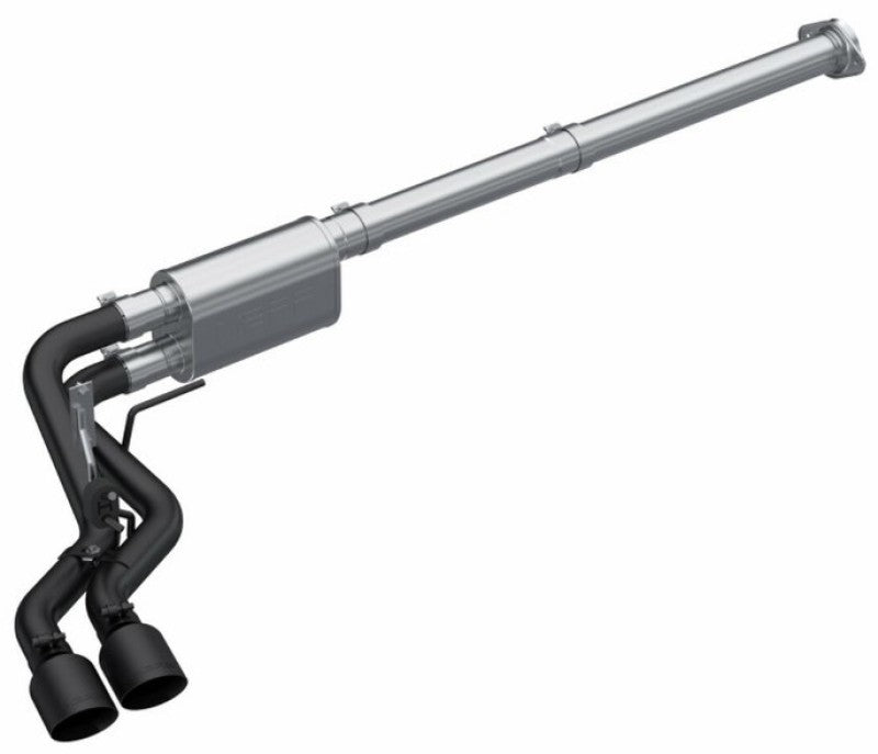 MBRP PS5217BLK - MBRPS5217BLK - MBRP 2021 Ford F-150 2.7L EcoBoost / 3.5L EcoBoost / 5.0L 3in Cat Back Single Side Exit Black - Shipped in Europe - Tuningsupply.com