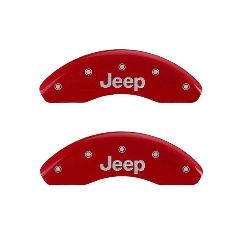 MGP 42013SJEPRD - MGP42013SJEPRD - MGP 4 Caliper Covers Engraved Front & Rear JEEP Red finish silver ch - Shipped in Europe - Tuningsupply.com