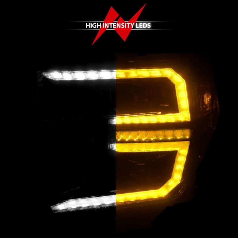 ANZO - ANZ111600 - ANZO 19-21 GMC Sierra 1500 LED Projector Headlight w/Switchback+Sequential - Black - Shipped in Europe - Tuningsupply.com