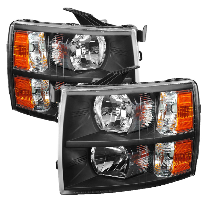 SPYDER 5076991 - SPY5076991 - xTune Chevy Silverado 07-13 Crystal Headlights Black HD-JH-CS07-AM-BK - Shipped in Europe - Tuningsupply.com
