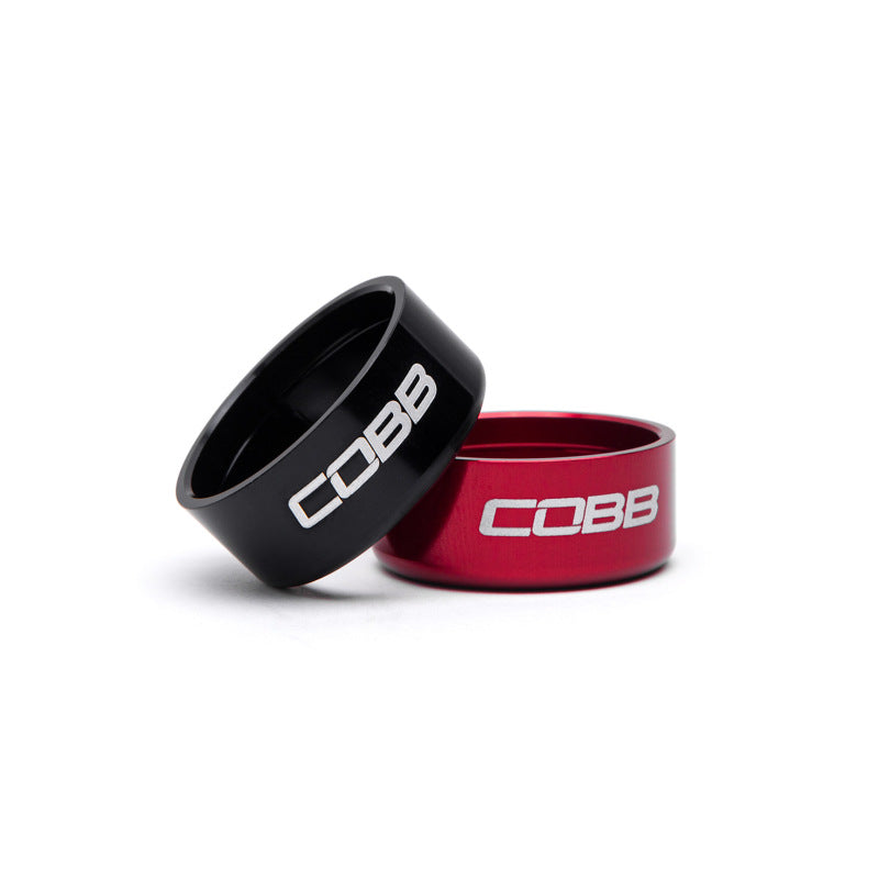 COBB 213370-BK - COBB213370-BK - Cobb Subaru 6-Speed Tall Weighted COBB Shift Knob - Black (Incl. Both Red + Blk Collars) - Shipped in Europe - Tuningsupply.com