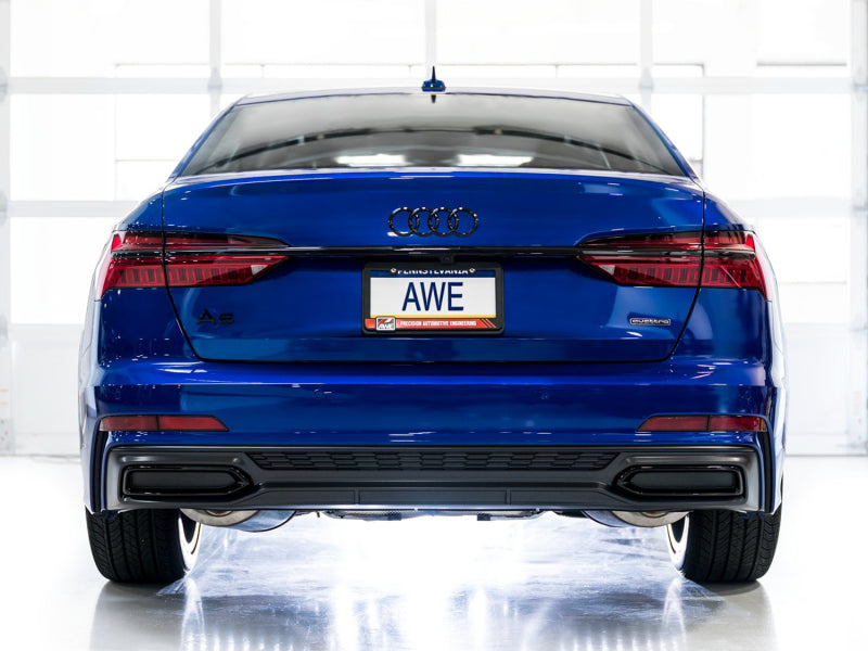 AWE Tuning 3015-31003 - AWE3015-31003 - AWE Audi 2019-2023 C8 A6/A7 3.0T Touring Edition Cat-back Exhaust- Turn Downs - Shipped in Europe - Tuningsupply.com