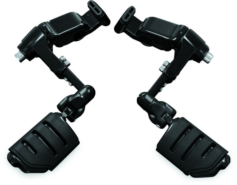 Kuryakyn 3990 - KUR3990 - Kuryakyn Ergo III Adjustable Mount With Trident Dually ISO Pegs Gloss Black - Shipped in Europe - Tuningsupply.com