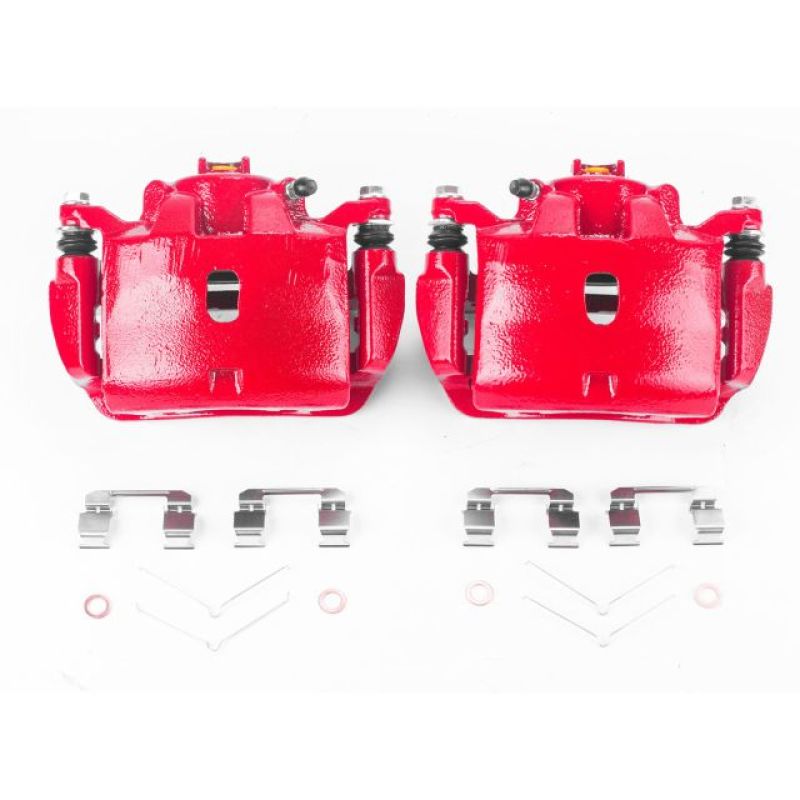 PowerStop S2916 - PSBS2916 - Power Stop 13-15 Acura ILX Front Red Calipers w/Brackets - Pair - Shipped in Europe - Tuningsupply.com