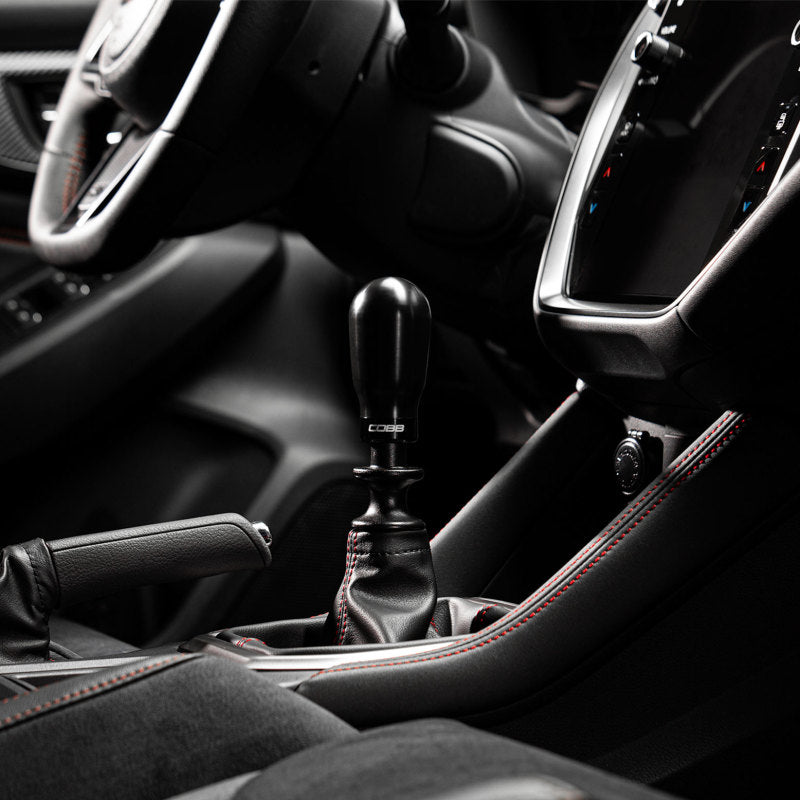 COBB 213370-BK - COBB213370-BK - Cobb Subaru 6-Speed Tall Weighted COBB Shift Knob - Black (Incl. Both Red + Blk Collars) - Shipped in Europe - Tuningsupply.com
