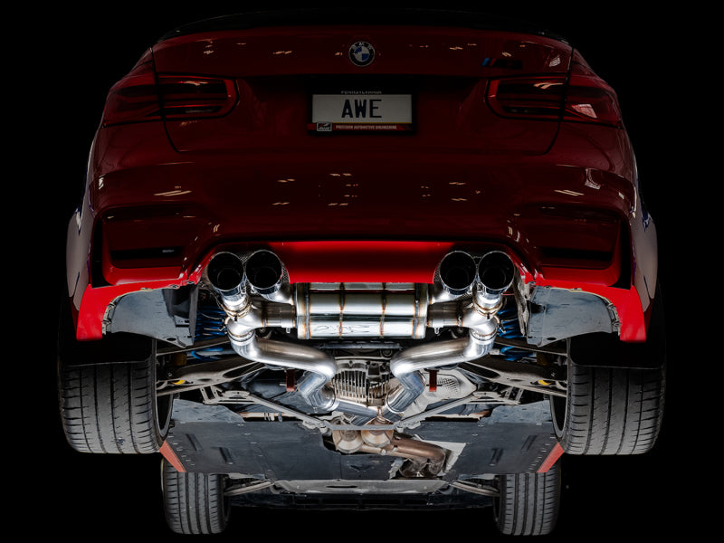 AWE Tuning 3025-42070 - AWE3025-42070 - AWE Tuning BMW F8X M3/M4 SwitchPath Catback Exhaust - Chrome Silver Tips - Shipped in Europe - Tuningsupply.com