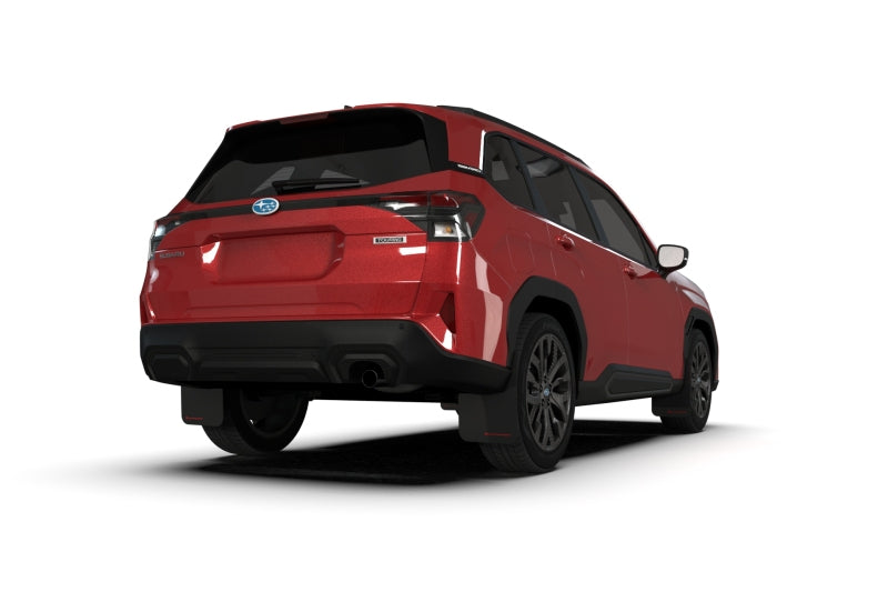 Rally Armor MF132-UR-BLK-MBK - RALMF132-UR-BLK-MBK - Rally Armor 2025 Subaru Forester Black UR Mud Flap w/Metallic Black Logo - Shipped in Europe - Tuningsupply.com