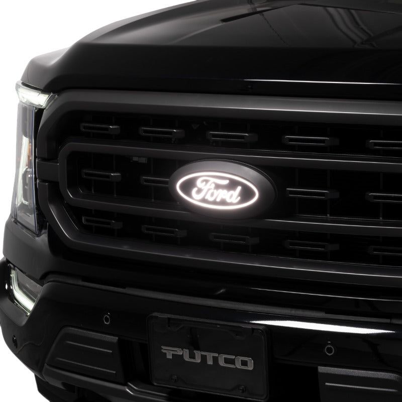 Putco 92606 - PUT92606 - Putco 2023 Ford F-150 Front Luminix Ford LED Emblem - w/Camera CutOut w/o Spray Washer - Shipped in Europe - Tuningsupply.com