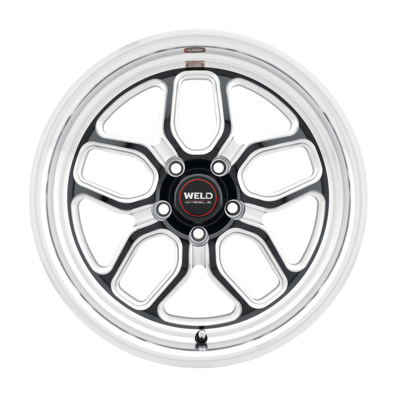 Weld S15270075P38 - WELS15270075P38 - Weld Racing 17x10 Laguna Drag Wheel 5x127 ET38 BS7.00 Gloss BLK MIL DIA 71.5 - Shipped in Europe - Tuningsupply.com